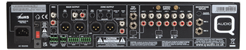 2 Zone Installation Mixer with 4 Dual Stereo Channels + 2 Mic Inputs
